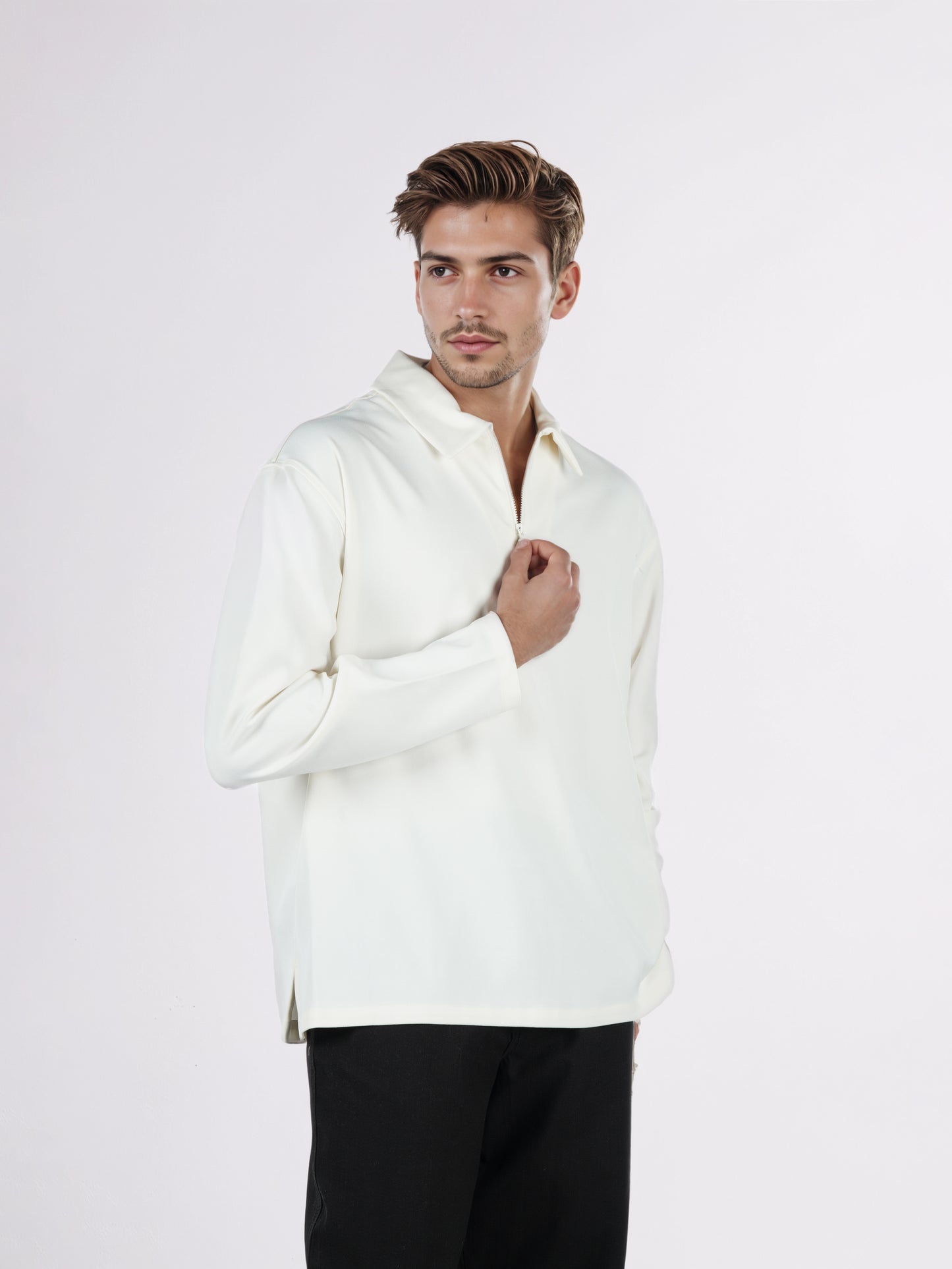 Celio* Men Cream Solid Regular Fit Polyester Shirts