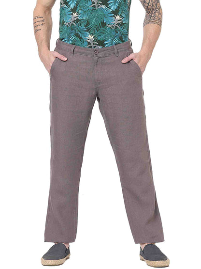 Grey Regular Fit Trousers