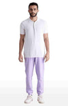 Celio* Cotton Jogger Fit Purple Trouser