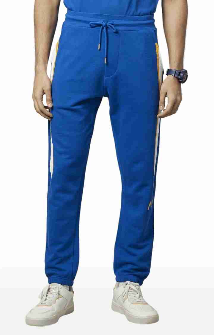 Mumbai Indians - Navy Blue Printed Cotton Jogger Track Pants