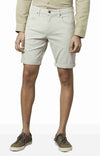 Celio* Cotton Regular Fit Off White Shorts