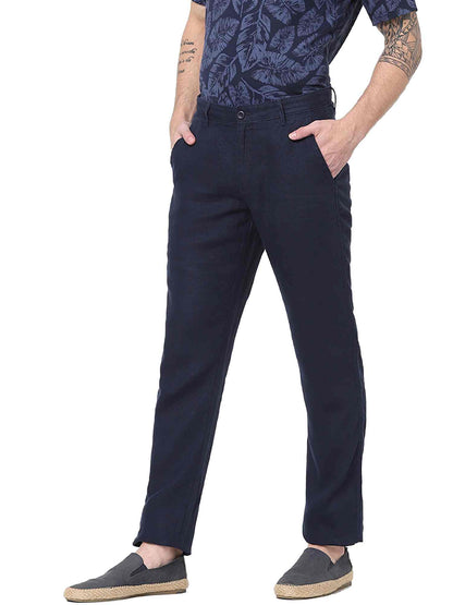 Blue Regular Fit Trousers