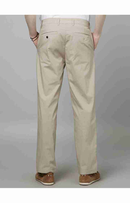 Beige Relaxed Fit Trousers