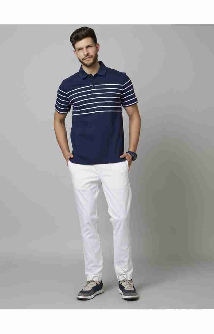 White Slim Fit Trousers