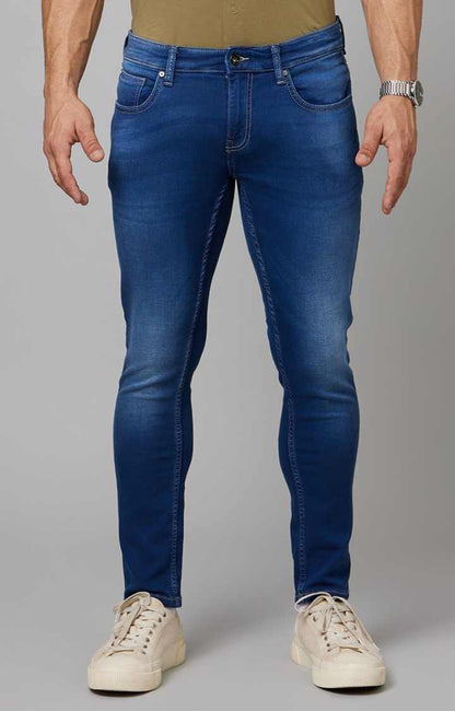 Blue Skinny Ankle Length Jeans