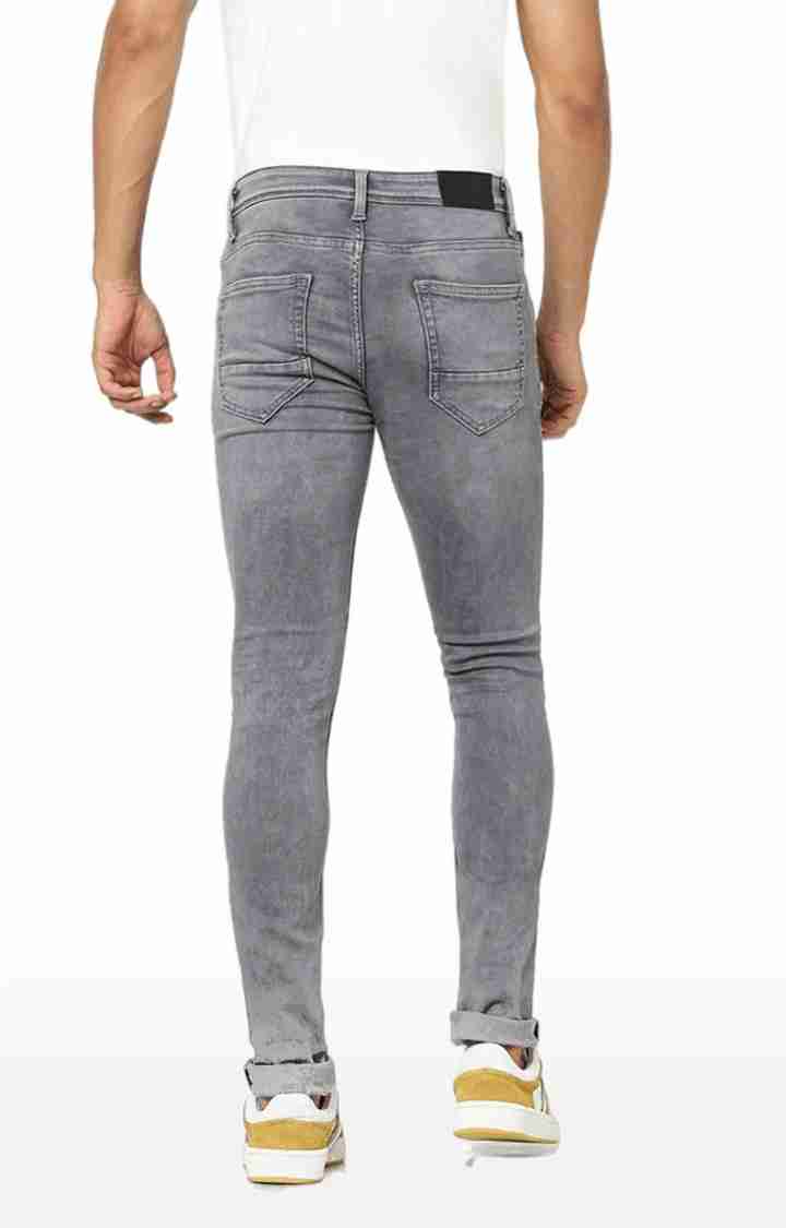 Grey Straight Slim Fit Jeans