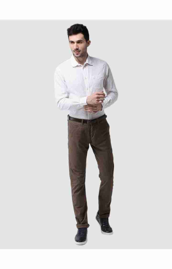 Khaki Regular Fit Trousers