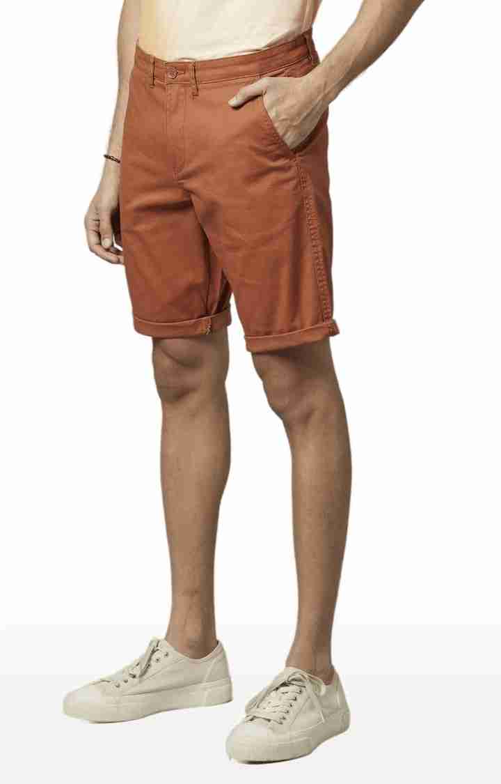 Rust Regular Fit Shorts