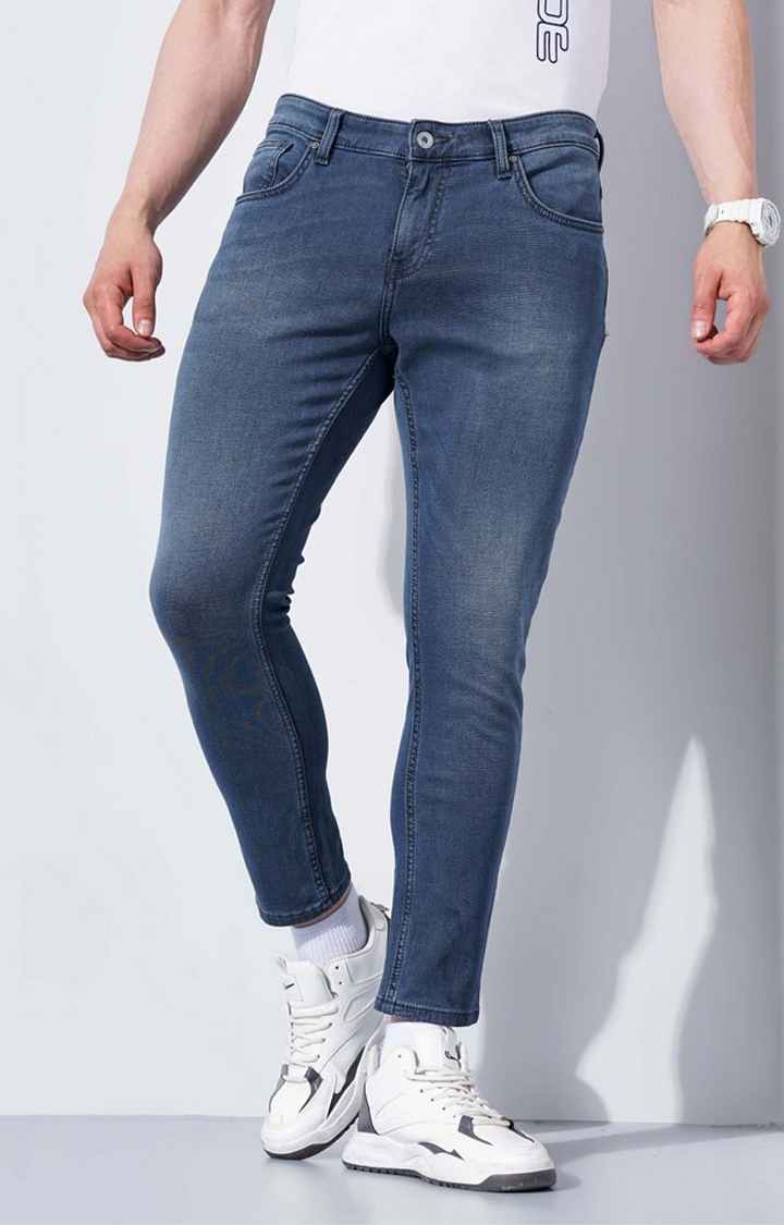 Blue Skinny Ankle Length Jeans