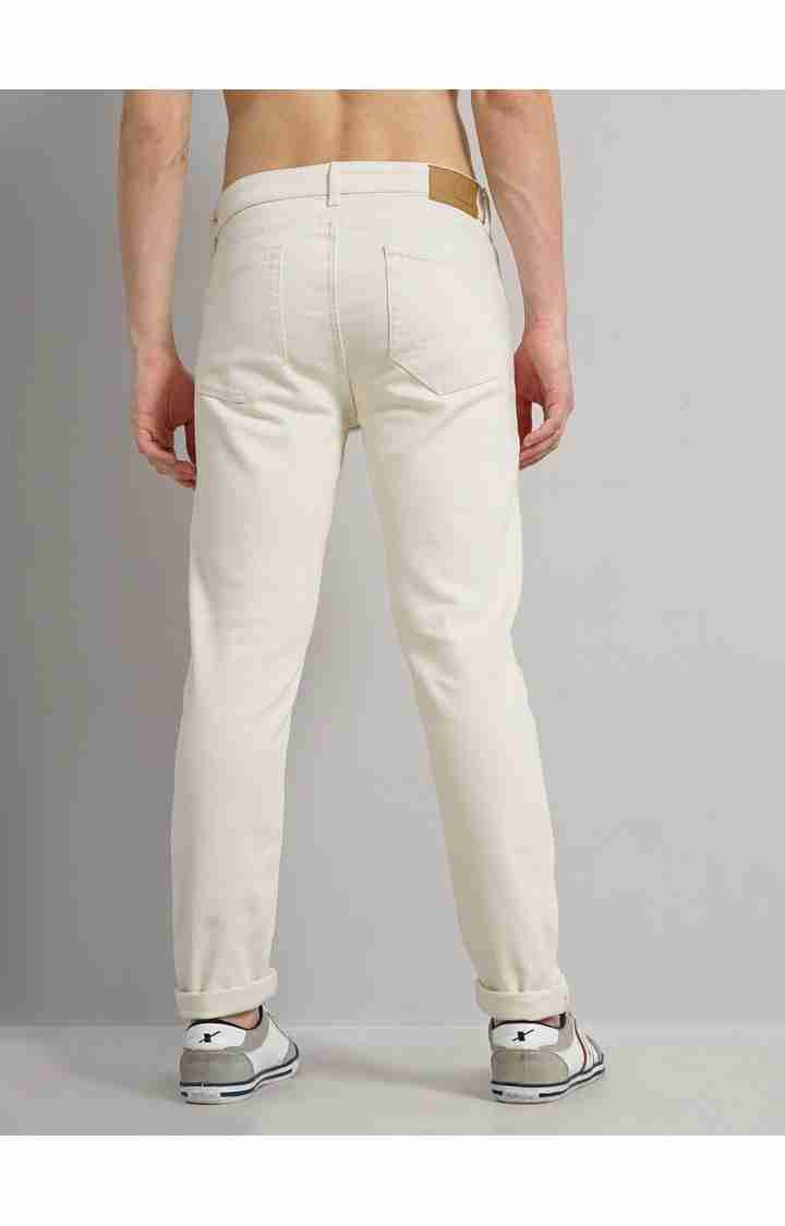 Cream Skinny Fit Jeans