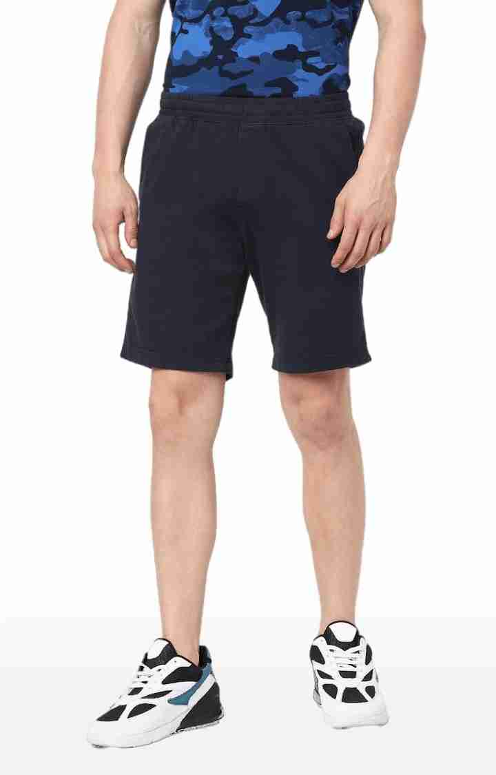 Navy Blue Regular Fit Shorts