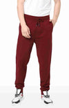 Celio* Cotton Jogger Fit Burgundy Trouser