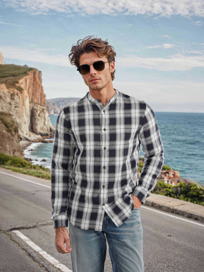 Celio Men Multi Checked Regular Fit Cotton Shirts