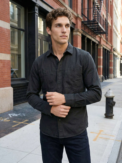 Celio* Men Grey Solid Regular Fit Cotton Shirts