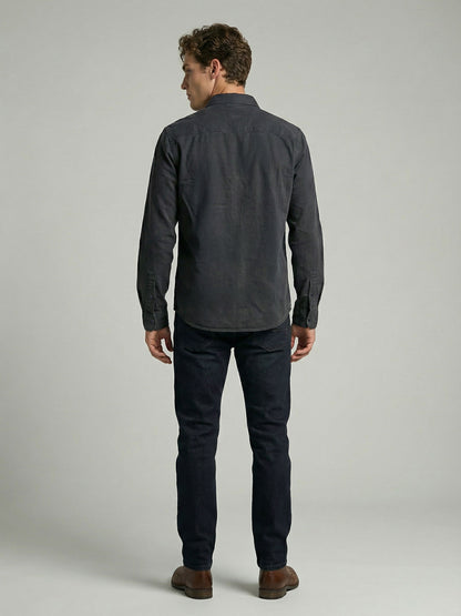 Celio* Men Grey Solid Regular Fit Cotton Shirts