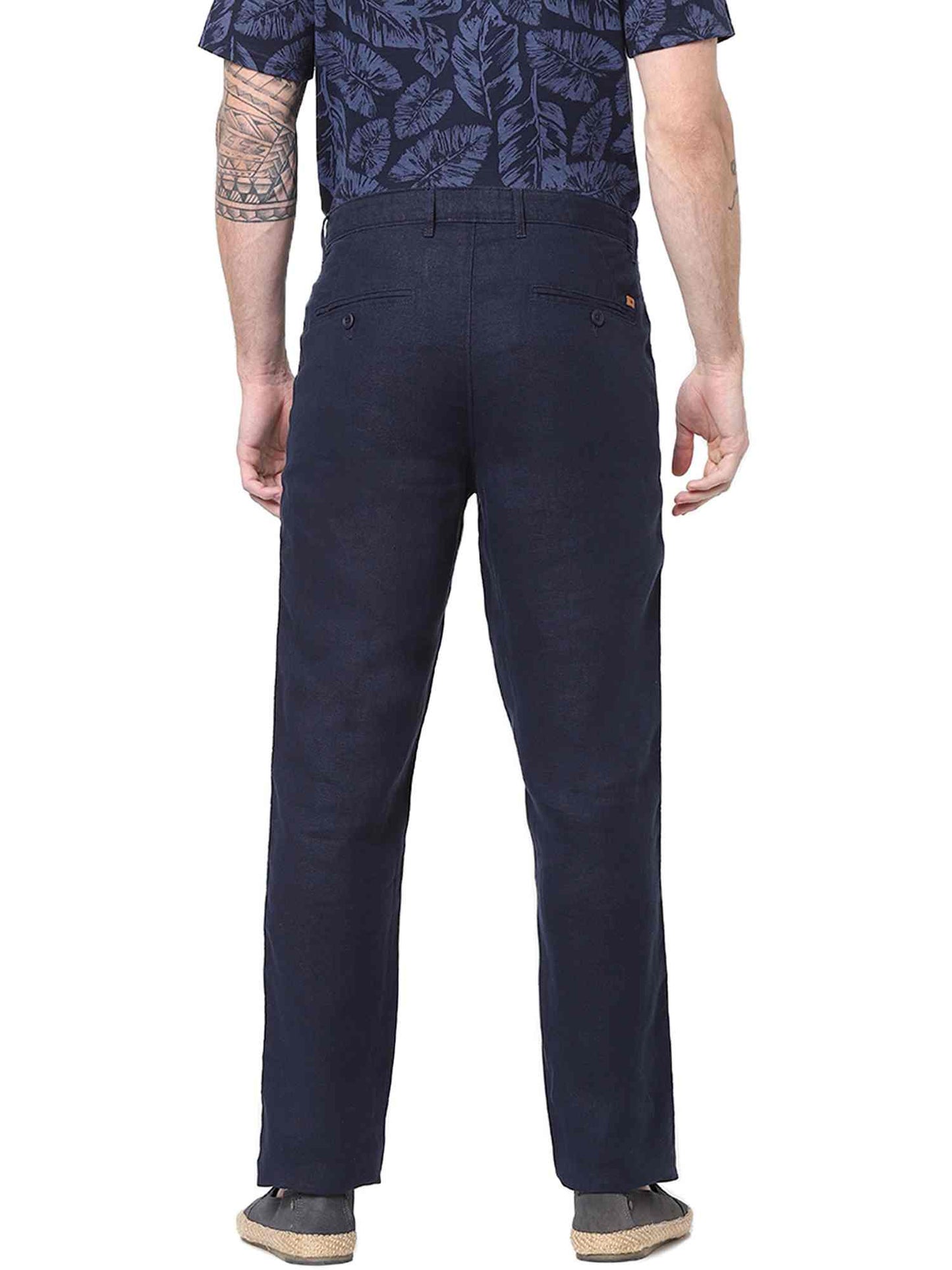 Blue Regular Fit Trousers