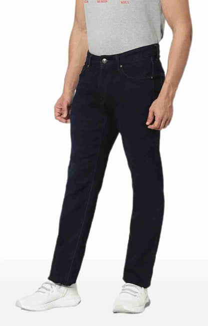 Navy Blue Straight Fit Jeans