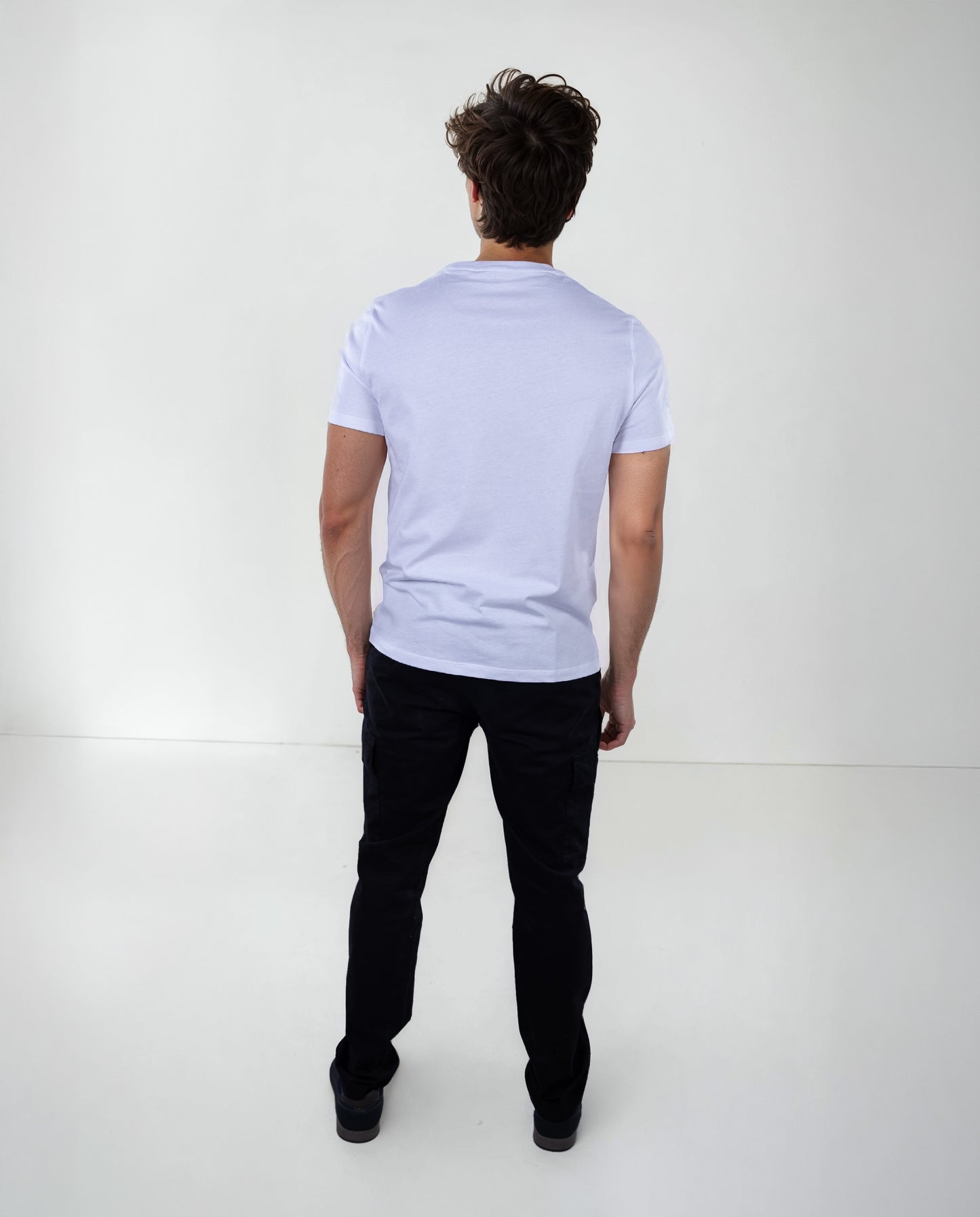 Celio Men White Printed Straight Fit Cotton T-Shirts