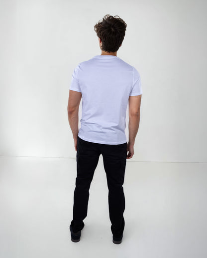 Celio Men White Printed Straight Fit Cotton T-Shirts