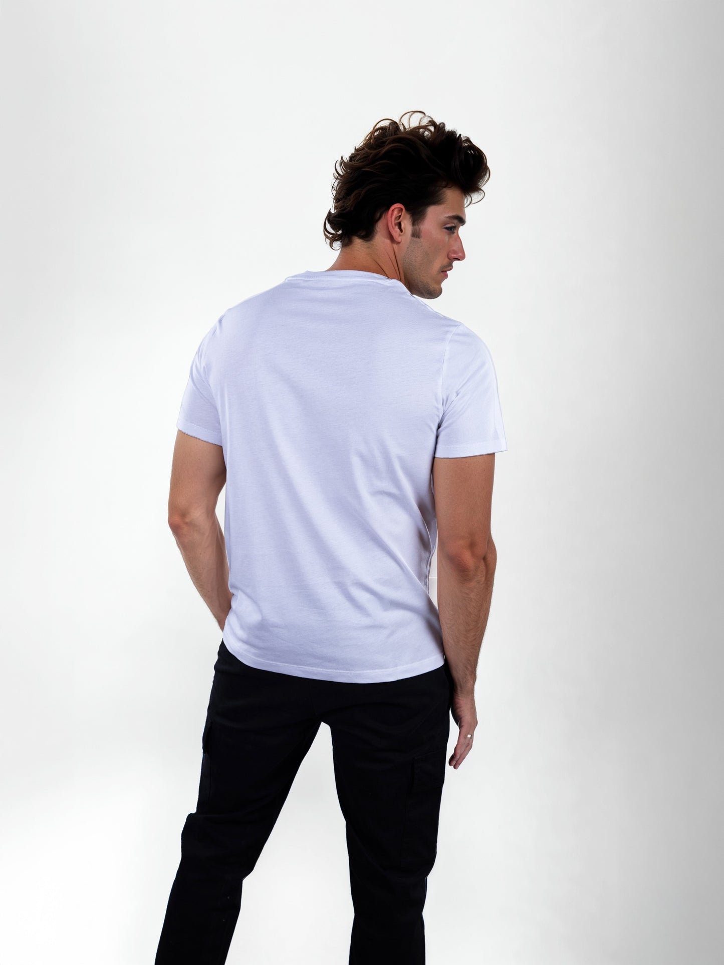 Celio Men White Printed Straight Fit Cotton T-Shirts