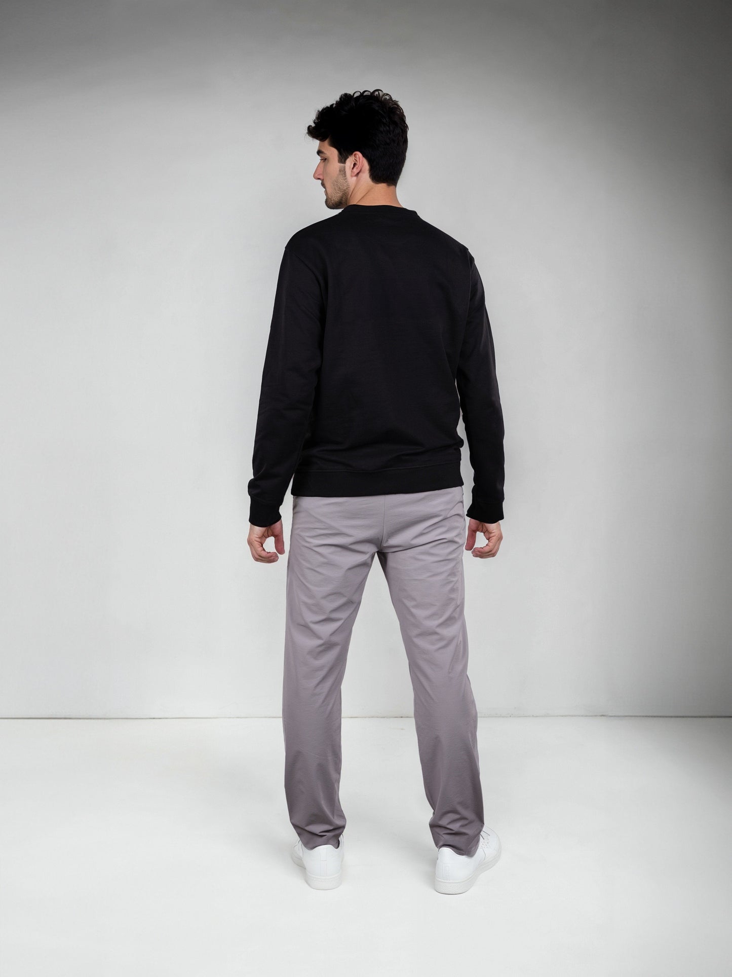 Celio Men Black Embroidered Regular Fit Cotton Sweatshirts