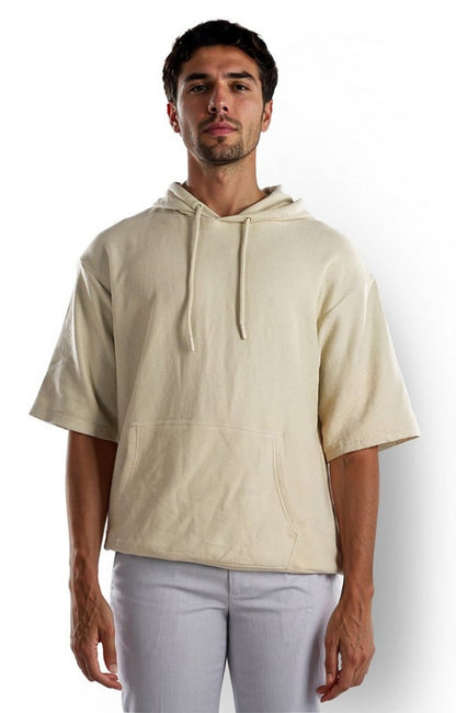 Celio Men Beige Solid Regular Fit Cotton Sweatshirts