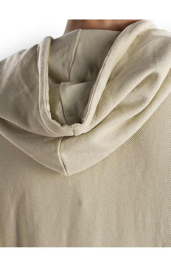 Celio Men Beige Solid Regular Fit Cotton Sweatshirts