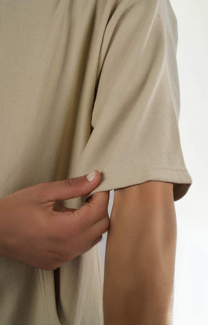 Celio Men Beige Solid Regular Fit Cotton Sweatshirts