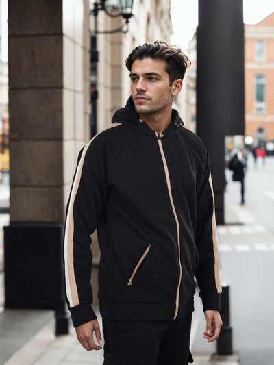 Celio Men Black Solid Regular Fit Cotton-Blend Sweatshirts