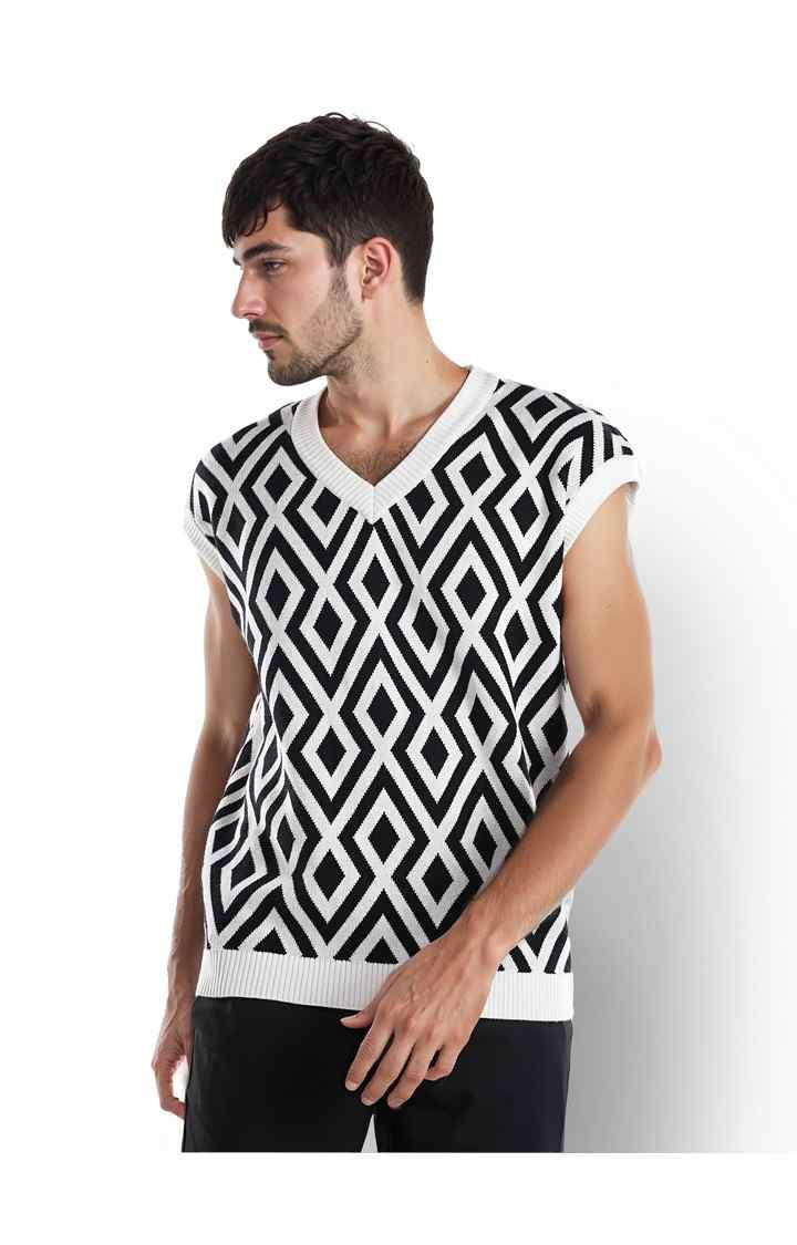 Celio Men Multi Printed Regular Fit Cotton Sweaters