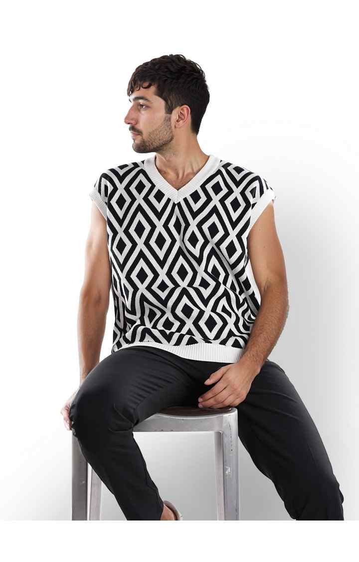 Celio Men Multi Printed Regular Fit Cotton Sweaters