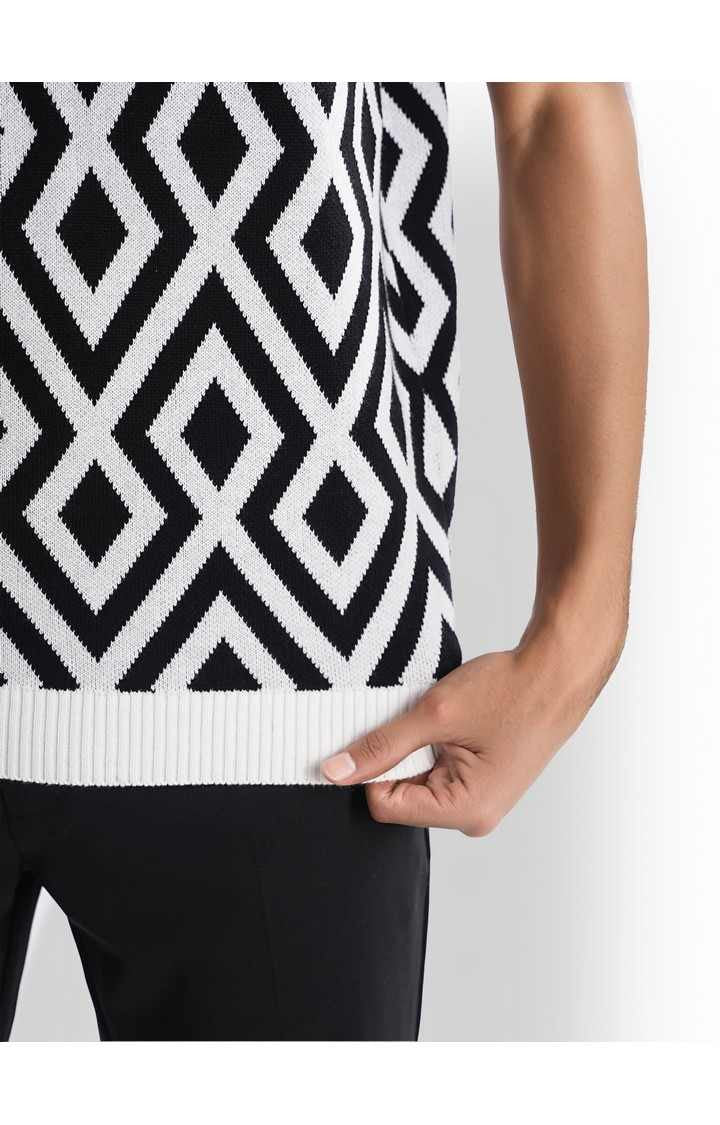 Celio Men Multi Printed Regular Fit Cotton Sweaters