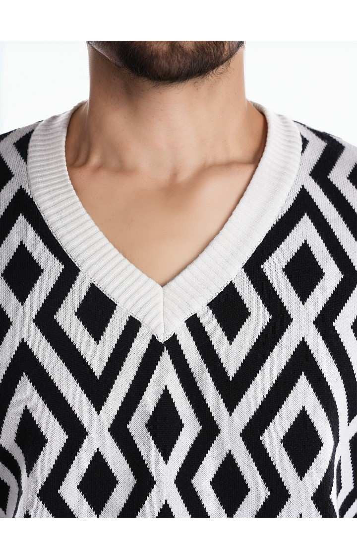 Celio Men Multi Printed Regular Fit Cotton Sweaters