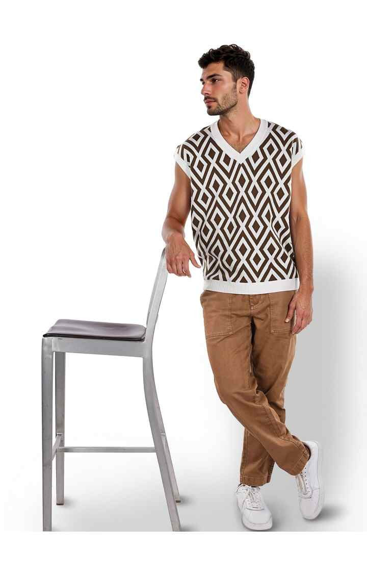 Celio Men Multi Printed Regular Fit Cotton Sweaters