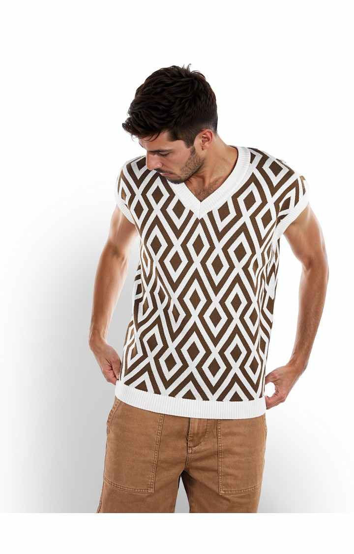 Celio Men Multi Printed Regular Fit Cotton Sweaters