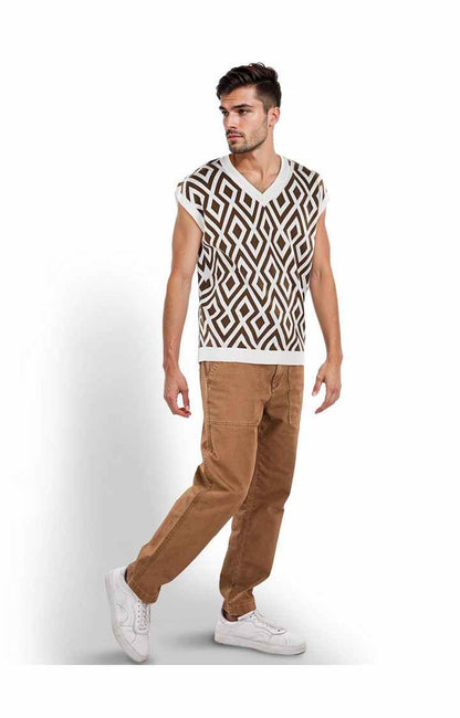 Celio Men Multi Printed Regular Fit Cotton Sweaters