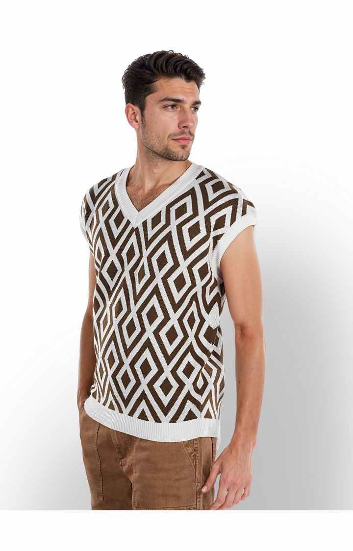 Celio Men Multi Printed Regular Fit Cotton Sweaters