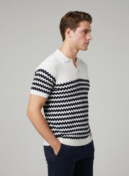 Celio* Men Multi Striped Regular Fit Cotton T-Shirts