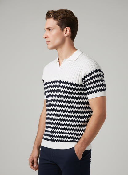 Celio* Men Multi Striped Regular Fit Cotton T-Shirts