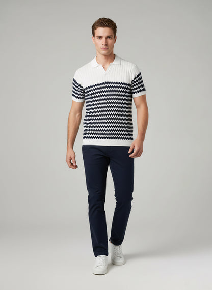 Celio* Men Multi Striped Regular Fit Cotton T-Shirts