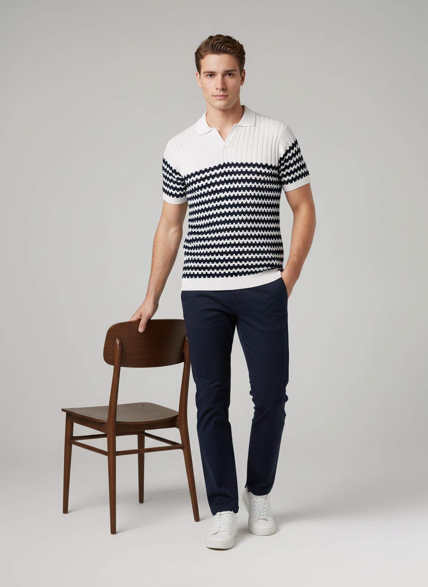 Celio* Men Multi Striped Regular Fit Cotton T-Shirts