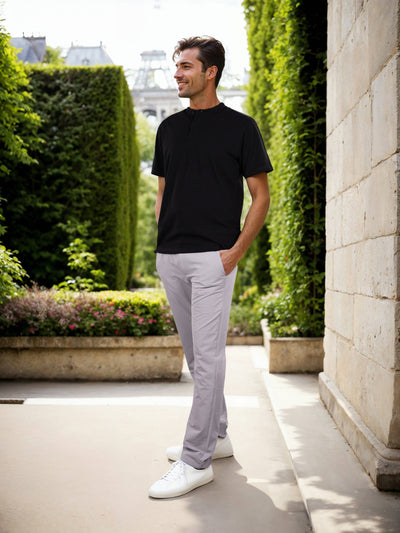 Celio Men Black Solid Regular Fit Cotton T-Shirts