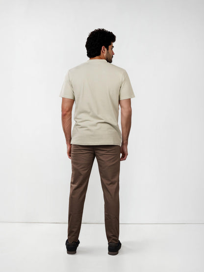 Celio Men Green Solid Regular Fit Cotton T-Shirts