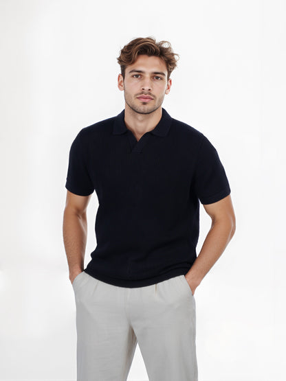 Celio* Men Black Solid Regular Fit Cotton T-Shirt