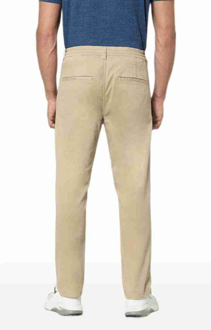 Beige Regular Fit Trousers