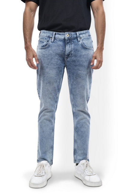 Celio Men Blue Solid Skinny Fit Cotton Jeans