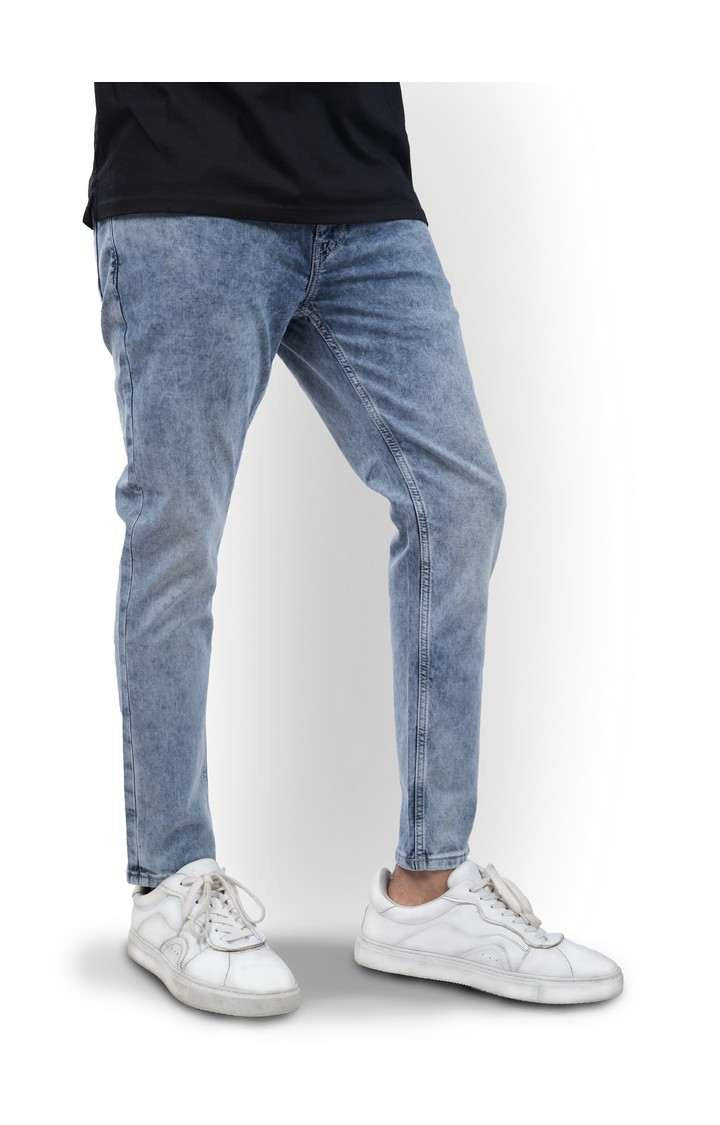 Celio Men Blue Solid Skinny Fit Cotton Jeans