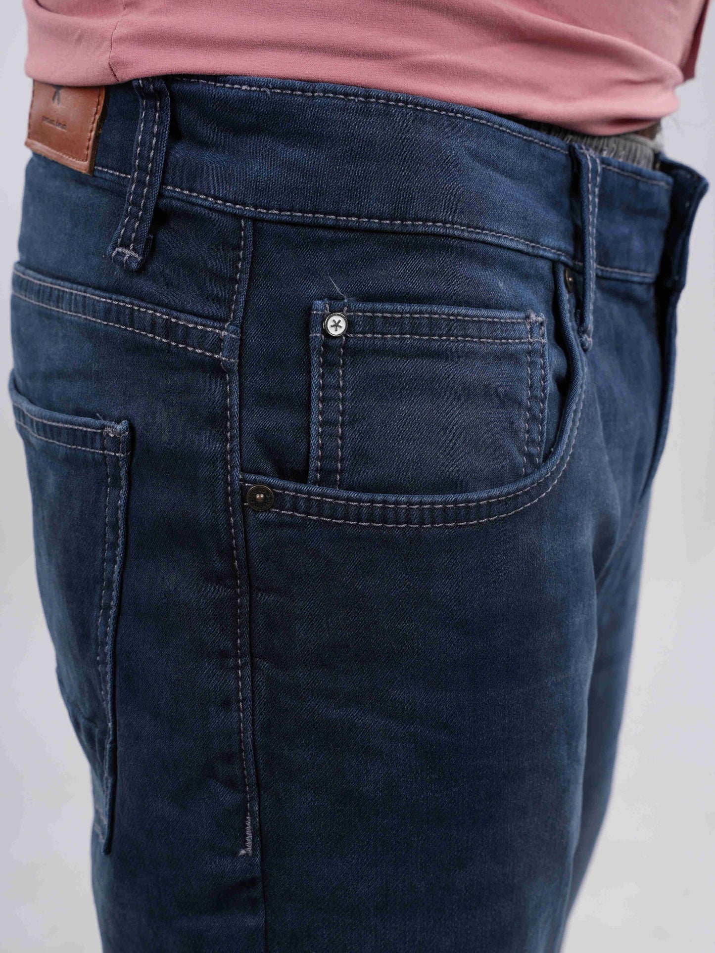 Celio Men Blue Solid Skinny Fit Cotton Jeans