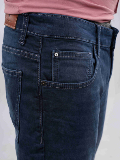 Celio Men Blue Solid Skinny Fit Cotton Jeans