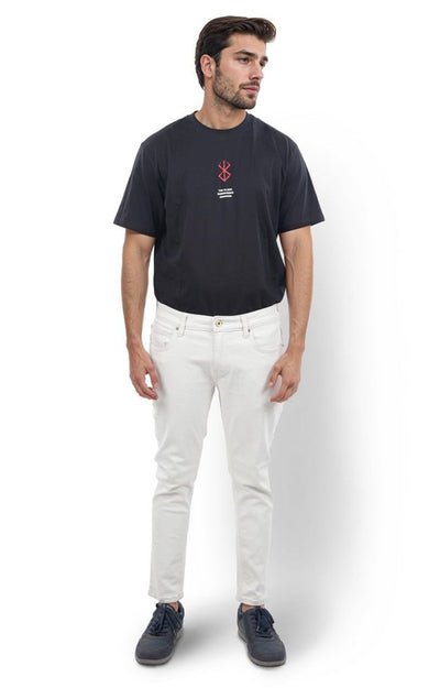 Celio Men White Solid Skinny Fit Cotton Jeans